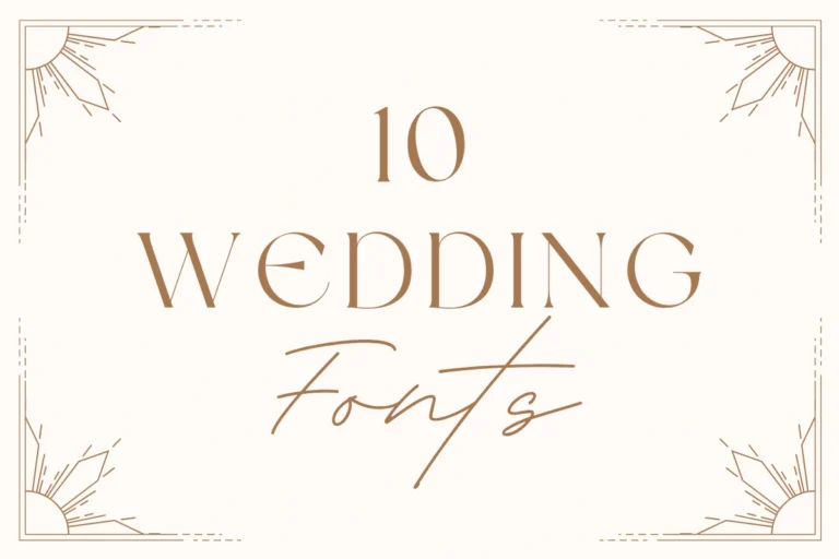 Collection of 10 elegant wedding fonts for stylish stationery