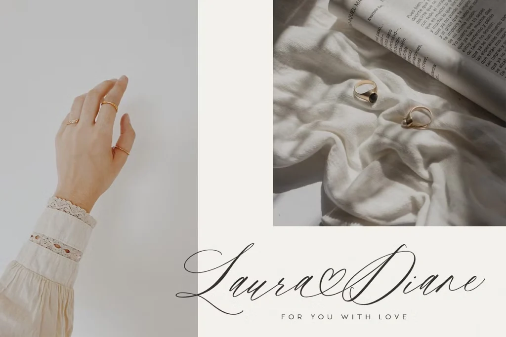 Wedding branding concept with Saint Viet Elegant Calligraphy Font