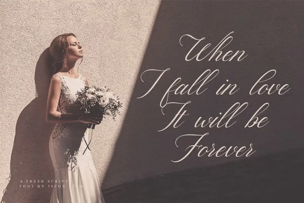 Hello Bride font in elegant wedding quote design