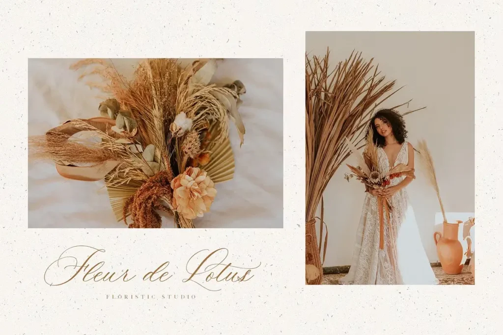 Elegant florist studio logo designed with Ms. Claudy script
