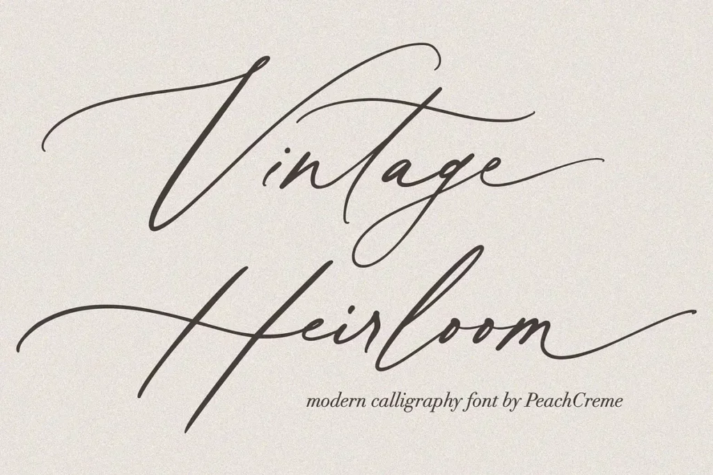 Elegant handwritten font for invitations and refined design